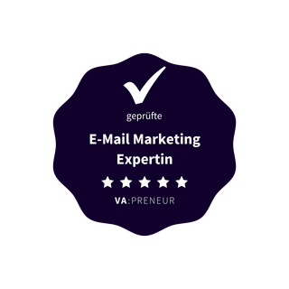 Logo geprüfte E-Mail Marketing Expertin
